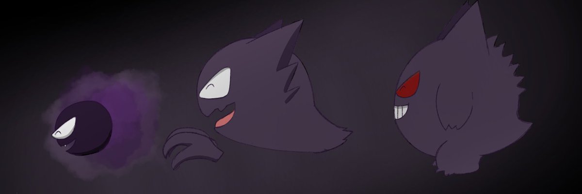 新しいヘッダー描けた！！ ゲンガーの真正面は描いたことあったけど