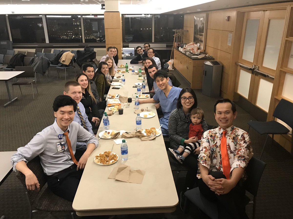 Spending quality time #givingthanks with my wonderful #HROP co-residents at our annual ResGiving. Thank you <a href="/DrPaulNguyen/">Paul Nguyen</a> for sponsoring and <a href="/JackQianMD/">Jack Qian, MD</a> <a href="/subhaperni/">Subha Perni, MD</a> for picking up #Popeyes and bringing me a #PopeyesChickenSandwich ❤️#RadOnc4Life @HannahRobertsMD <a href="/ShervinTabrizi/">Shervin Tabrizi, MD</a>