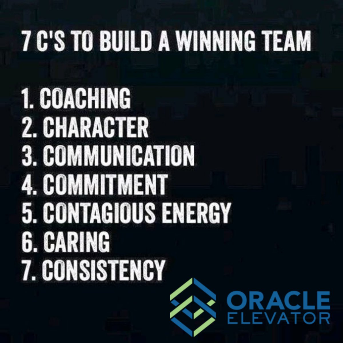 OracleElevator's tweet image. Winning teams don't just happen. They are carefully nurtured by managers and team members who respect each other and hold them accountable. #oracleelevator #leadership