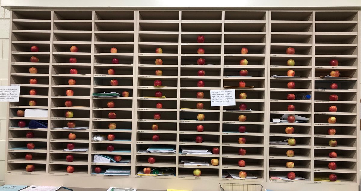 The Apple Valley American Legion post 1776 delivered these beautiful apples to Parkview staff today as an appreciation. Thank you so much for your support!