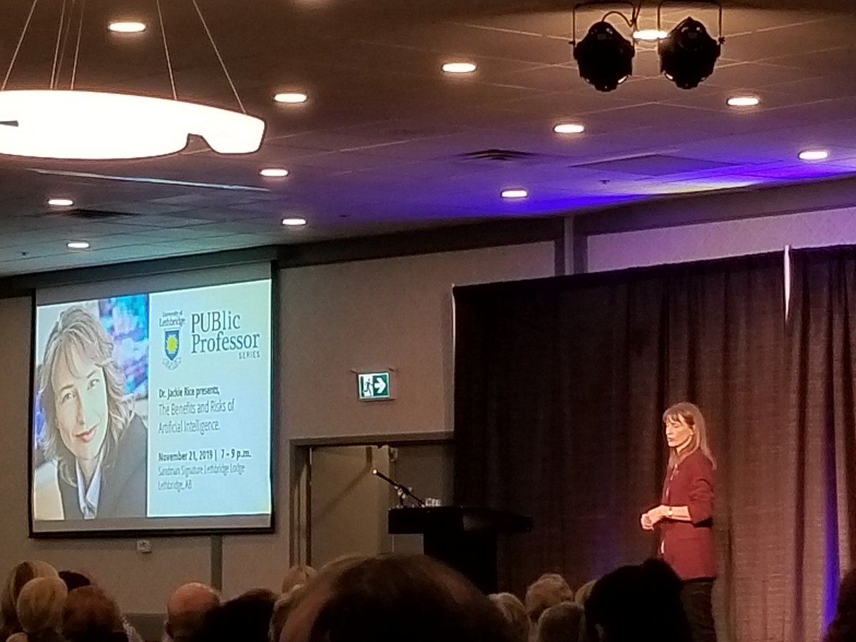 My first PUBlic Professor Series w/ <a href="/UofLethbridge/">U of L</a> on the benefits &amp; risks of AI.

Interesting look at how human biases can affect even artificial intelligence.

If you haven't, it is worth checking out future series.