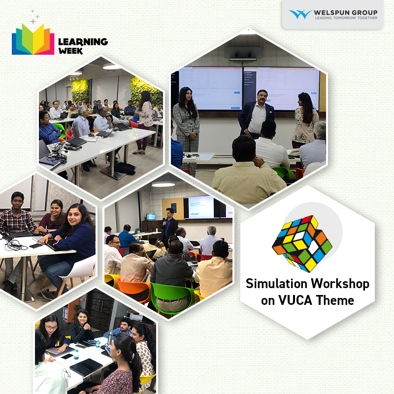 WelspunWorld's tweet photo. Remembering Babuji's learnings we commenced the 4th day of our #WelspunLearningWeek. Yesterday, under the guidance of Mr. @Sandeep_Welspun , we hosted a Simulative workshop wherein we decoded the application of the VUCA model to current business scenarios.
#SimulativeWorkshopVUCA https://t.co/vTPGObVwNx