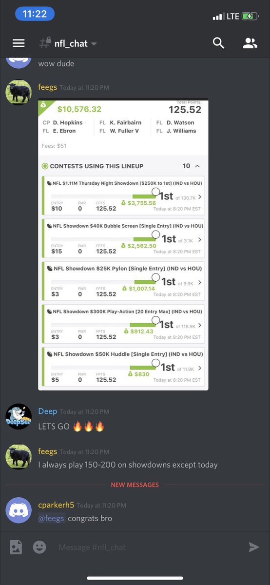DeepSeaDFS's tweet image. WE BINKED THE SHOWDOWN 🔥🔥🔥🔥🔥🔥🔥🔥🔥🔥🔥🔥 LETS GOO!

#DFS #DraftKings #NFL