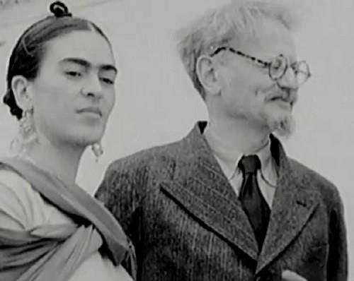 multoken's tweet image. Frida Kahlo and Leon Trotsky