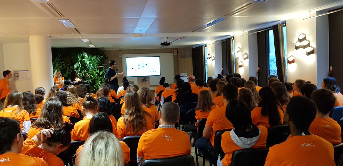 We are getting ready to kick off this great day with 100 students visiting our Paris office and learning code, in partnership with <a href="/CGenial/">Patrick Calet</a>! <a href="/CriteoEng/">Criteo Engineering</a> #WIE