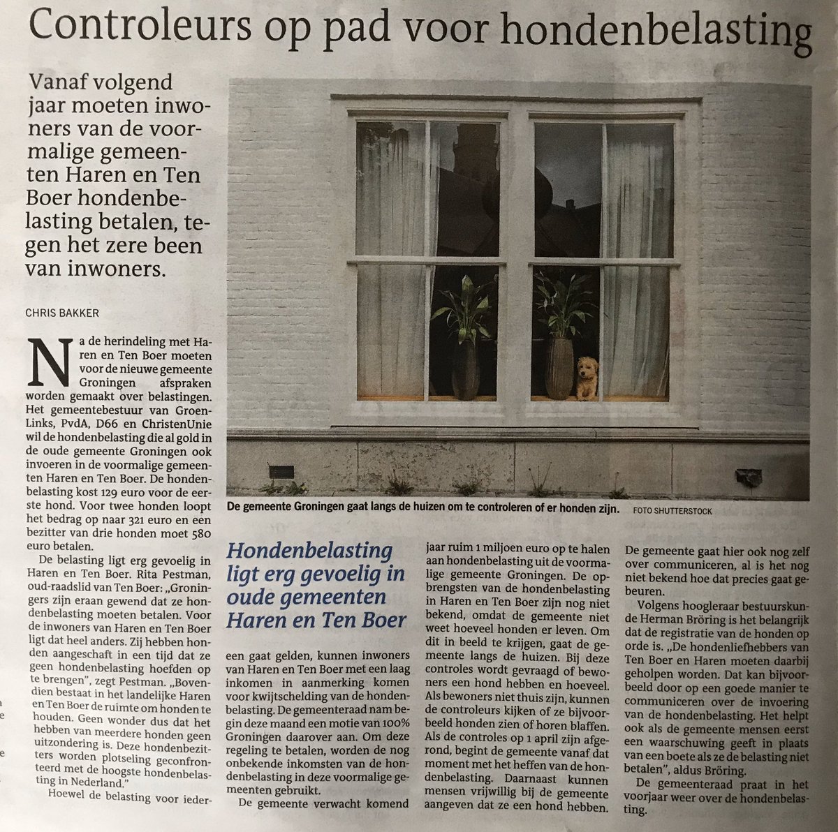 Handenafvanhar1's tweet photo. De hoogste #hondenbelasting van heel Nederland wordt ingevoerd in #Haren. Dankzij bedriegers @brouns_p @provgroningen @gem_groningen @KajsaOllongren Of is dit toch een 1-aprilgrap? https://t.co/Nx0Agc8vSd