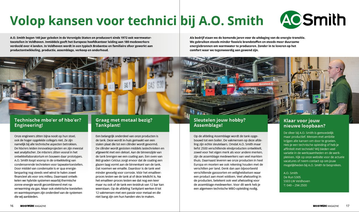 Volop kansen voor technici! Mooi artikel in de eerste editie van 'Mooi Werk', een uitgave van #WerkenindeKempen. werkenindekempen.nl/blog/mooi-werk…