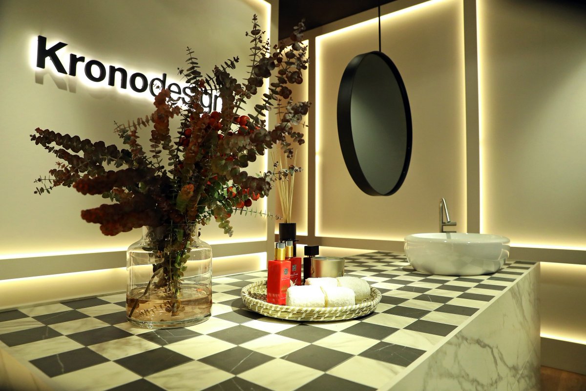 Kronospan's tweet photo. Visit us on 𝐒𝐭𝐚𝐧𝐝 𝐂𝟎𝟐 and discover the different applications of our #𝐒𝐥𝐢𝐦𝐋𝐢𝐧𝐞 𝐰𝐨𝐫𝐤𝐭𝐨𝐩𝐬 as well as #Kronodesign range of decors and core materials.   
.
We'll be here until 5pm and we look forward to seeing you! 
.
#Kronospan #Interihotel2019 #Venato https://t.co/VhlDiyNqtC