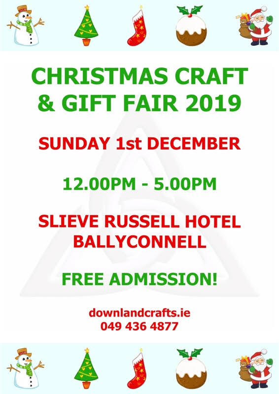 DownlandCrafts's tweet photo. Not long to go now until our Christmas craft and gift fair. #Christmasfair #thisiscavan #craftbizparty #cavanhour https://t.co/dU7UwIQ53w