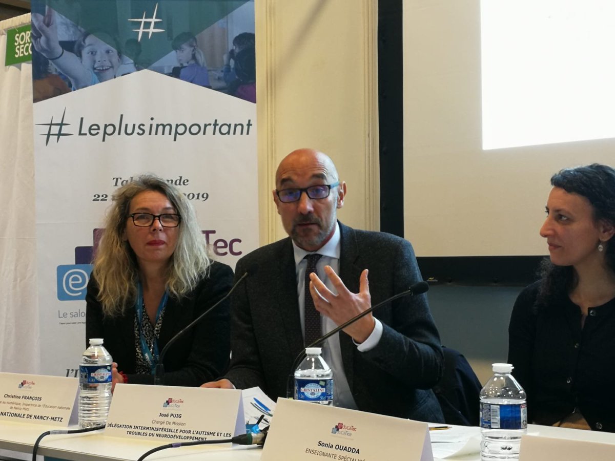 .Jose Puig, délégué interministériel pour l'autisme et les troubles du dvt : "pour que l'#IA soit vraiment au service de l'#ecoleinclusive, il faut d'abord adapter l'environnement pédagogique" @educatectice #IAecoleinclusive