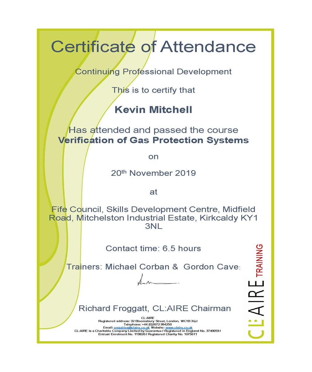 Congratulations Kevin ! Another milestone reached in our continued commitment to staff training and development.