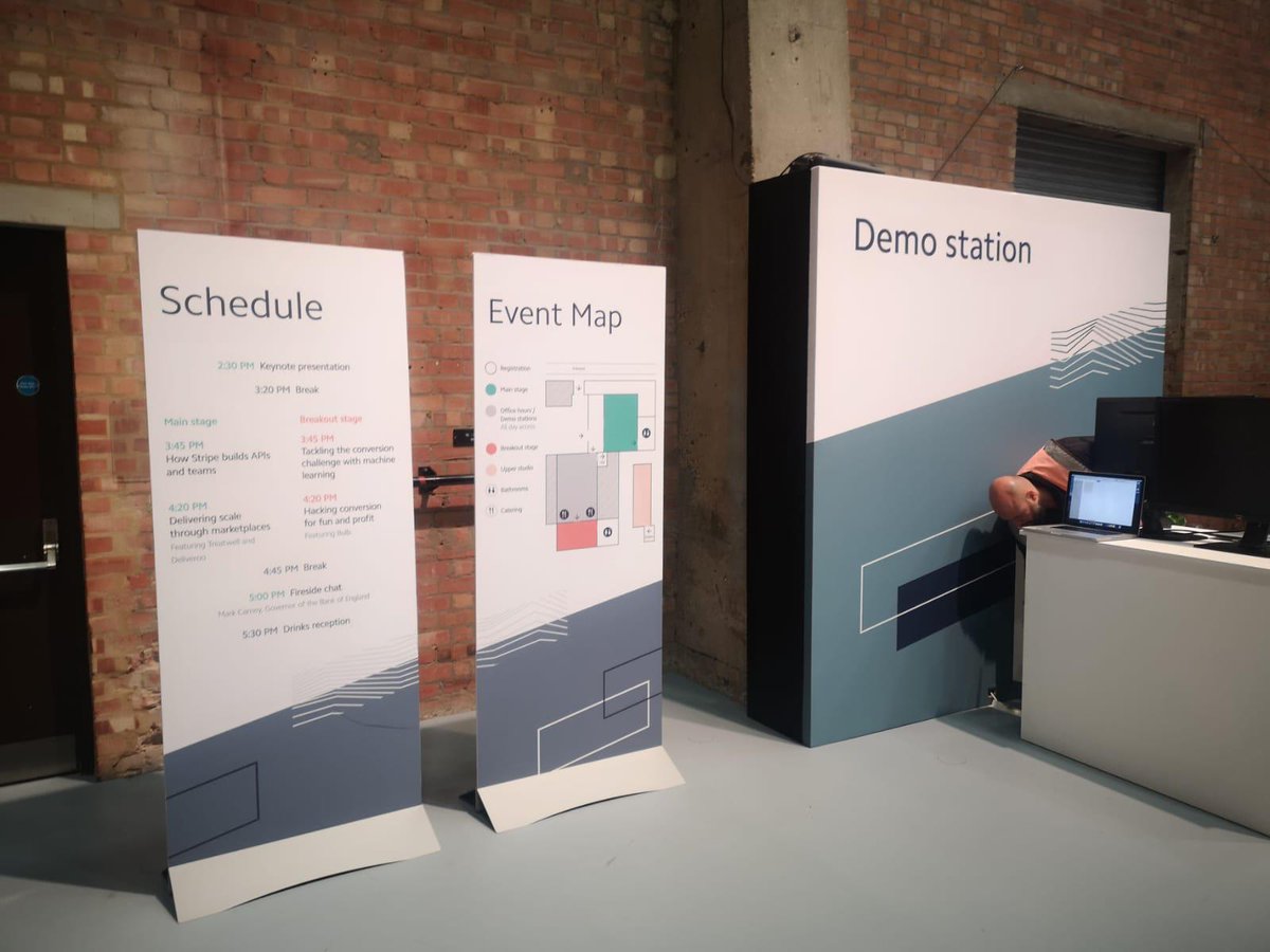 RHMEvents's tweet photo. We had a great time producing the #graphics on this job for #Stripe with our friends at #Brandfuel! Also most of the products were #recyclable! :)

Recyclable #Recycle bin anyone? #EventProfs #Vinyl #Display #eventdecor https://t.co/J9Np5SuS1E