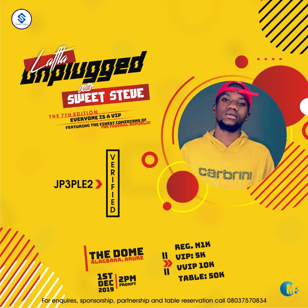 Jptriple2's tweet image. Confirmed for @sweeteststeve 's #Lafftaunplugged Dec1st, Dome...
#²²²