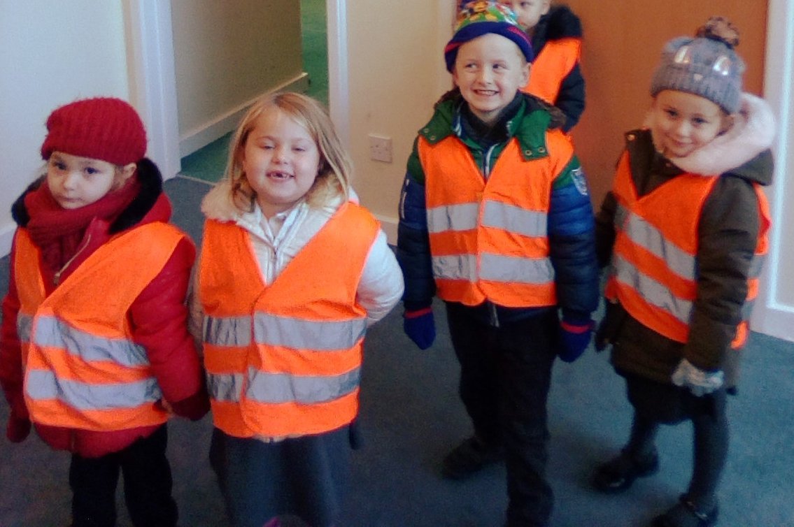 Reception are very excited about their visit to the Bookshop today.