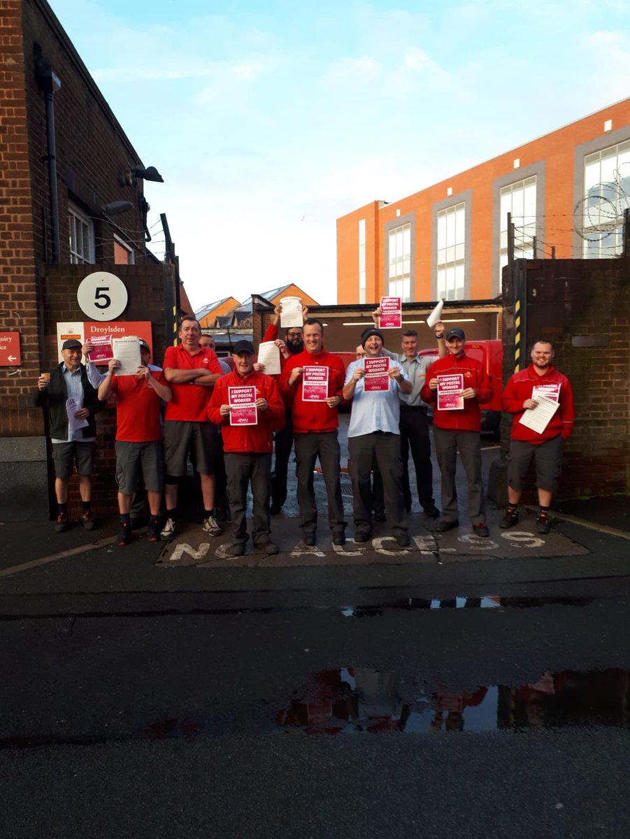 NWDO and Droylsden DO in Manchester still waiting for  Royal Mail to come out from behind the injunction. You can run but you can’t hide from ⁦<a href="/CWUnews/">CWU</a>⁩ ⁦<a href="/NWNWDIVISION/">CWU NORTH WALES/NORTH WEST DIVISION</a>⁩ ⁦<a href="/CWUNWYW/">CWU North West Youth</a>⁩