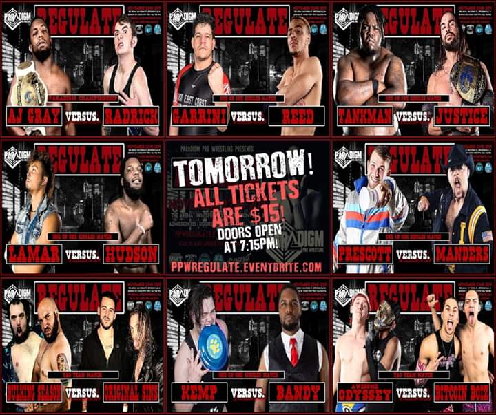 The ArenA (@thearena1416) on Twitter photo WHAT: <a href="/ParadigmProWres/">Paradigm Pro Wrestling</a> presents "Regulate"
WHEN: TONIGHT
WHERE: The ArenA
1416 Spring Street
Jeffersonville, Indiana
For more information, Please click here:
facebook.com/events/1024301… WHAT: <a href="/ParadigmProWres/">Paradigm Pro Wrestling</a> presents "Regulate"
WHEN: TONIGHT
WHERE: The ArenA
1416 Spring Street
Jeffersonville, Indiana
For more information, Please click here:
facebook.com/events/1024301…