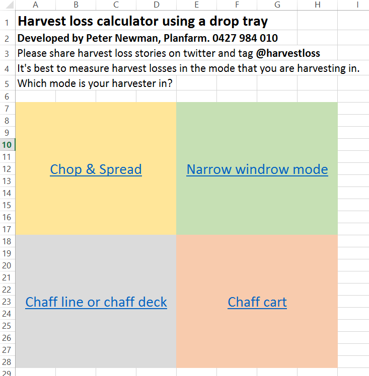 harvestloss's tweet image. I have just created a new harvest loss calculator - download here grdc.com.au/resources-and-… The only calculator designed to work with all of the Harvest Weed Seed Control tools. The colour hyperlinks won't work on your phone - use tabs at the bottom @theGRDC