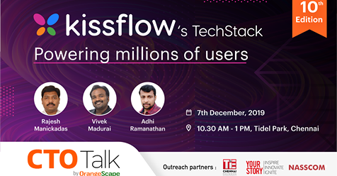 ExplaraLive's tweet photo. CTOTalk with Kissflow
Dec 7, 2019

10:00 AM - 01:00 PM
Tidel Park, Rajiv Gandhi IT Expressway Taramani
Chennai

Guest Speakers:
Rajesh M, Vivek M, Adhi R from Kissflow will talk on Kissflows TechStack - powering millions of users

#CTO #TechTalk
https://t.co/kgjEbaQJE3 https://t.co/sPlZntza20