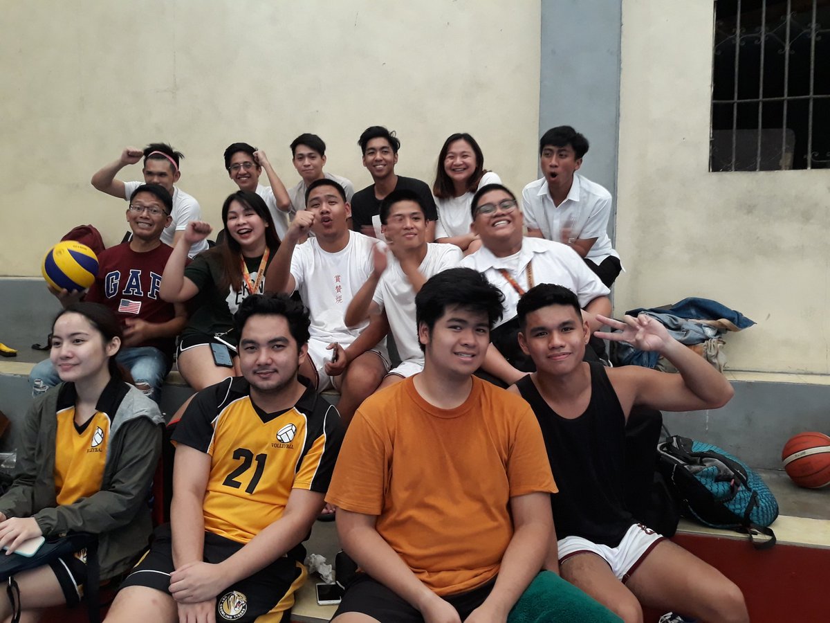 UST_AES's tweet photo. We have Sir Ampil with us to cheer together for the AES Volleyball Team!
#TranscendAES
#BlazingNewHeights #AthenaCup2019 https://t.co/mttIInLmIq