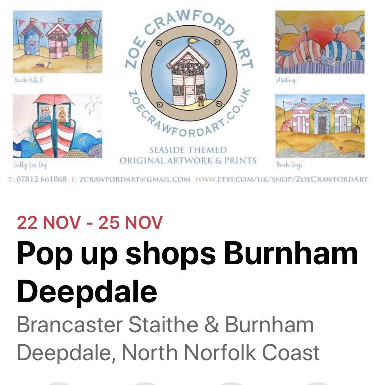 zoecrawfordart's tweet photo. Popping up in #norfolk today for 3 days with others! #norfolk #northnorfolk #burnhamdeepdale #dalegate #whatsoninnorfolk #christmasgigts #burhammarket https://t.co/c2xTGghrMm