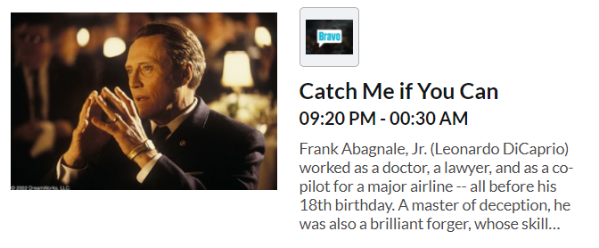TeleUP_USA's tweet photo. Watch Catch Me if You can Friday night at 9:20 PM EDT on Bravo
See preview: https://t.co/XifkIATefn https://t.co/3X9kYbD1Jj