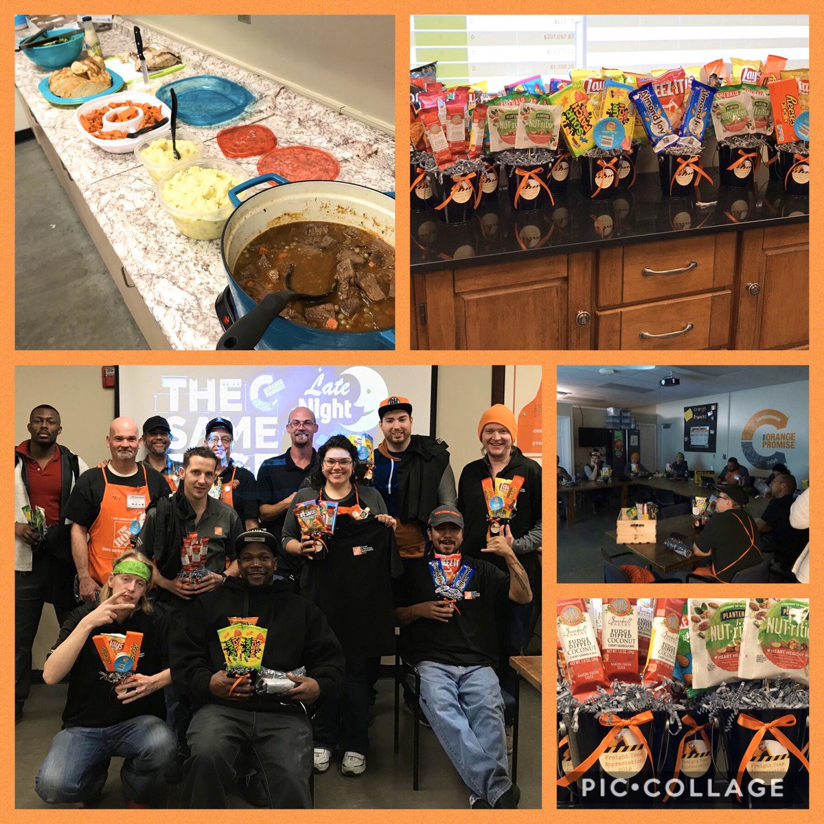 We are having an amazing time celebrating freight this week!! Last night, we had a super yummy home cooked meal by Mark (Rec DH) that everyone ❤️! They also received cute goodie buckets that Jen made with each of their favorite goodies! We have THE best freight &amp; receiving team!