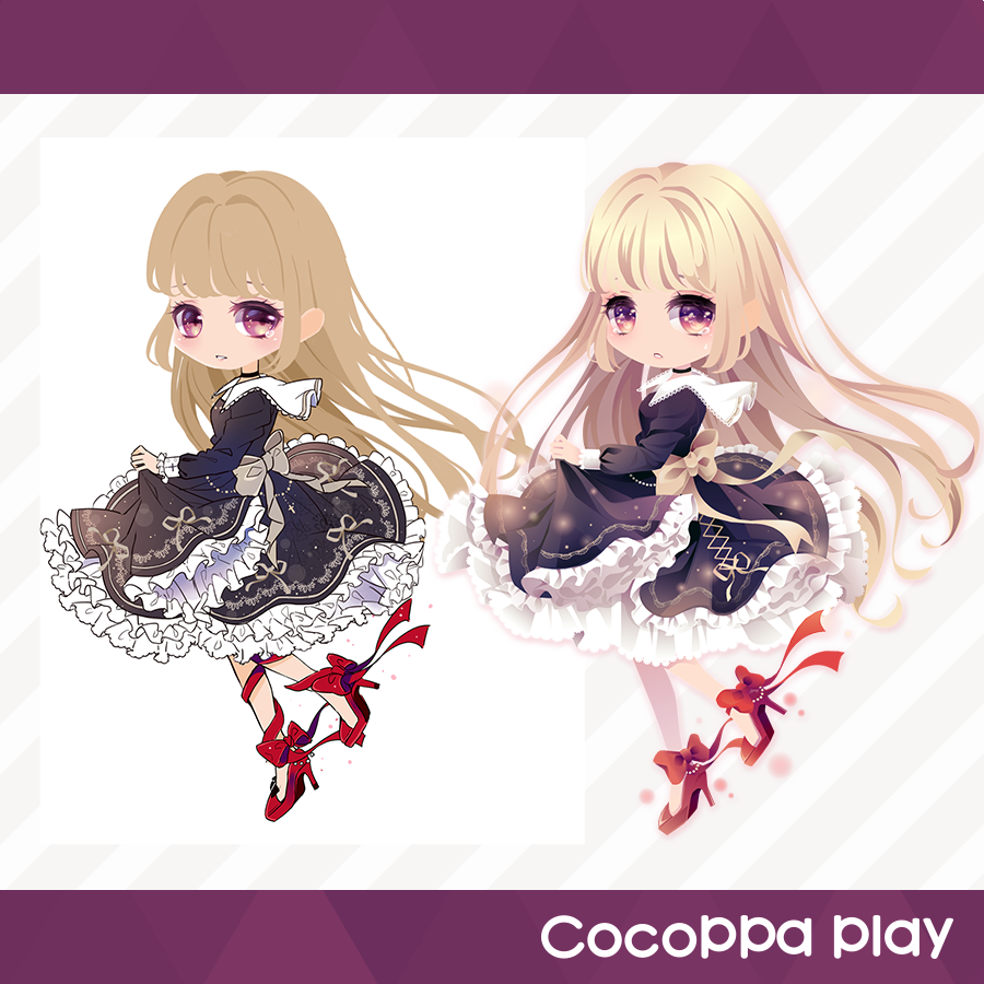 Cocoppa Play Offic Collect Black Cash And Play Black Friday Special Gacha We Will Show You Rough Designs Of The Items Sequentially Vol 5 Is Cute Red Shoes Girl Download