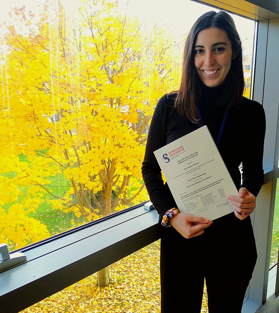 naiaramuro's tweet image. The next 5th of December I will be defending my #PhD thesis done under the supervision of Prof. Brigitte Séroussi at @Sorbonne_Univ_ entitled &quot;Development of an advanced clinical decision support system: enriching the guideline-based knowledge with experience&quot;.