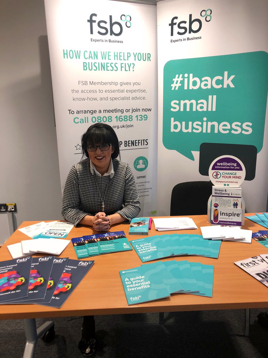 FSBNIRegion's tweet photo. Set up and ready to go on the final day of #GEW2019 at @MidUlster_DC’s Business Engagement event - call over and say hello and I’ll tell you how we can help you achieve your #ambitions in business #IBackSmallBusiness #HelpYourBusinessToFly https://t.co/VcEgRY4eOs