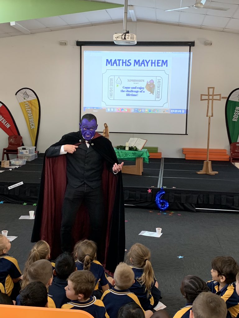 NadineMeredith's tweet image. What an awesome day of Mathematical thinking at SJK's Maths Mayhem day today! We even got to count and sing with Count von Count @stjosephskwood @NumeracyNow @CatholicEdParra