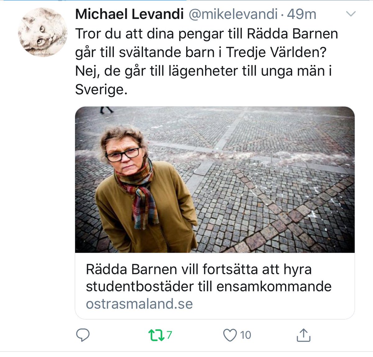 Det här är ju för jävligt. Insamlingarna går till vuxna ekonomiska invandrare i Sverige. Låter hellre små barn svälta ihjäl i u-länder...  Grrr