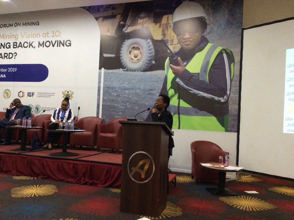 Africa Mining Forum in Accra Ghana - Caroline Ngonze of UNDP Developement Minerals Programme, is talking about the importance development minerals in post-disaster reconstruction, particularly climate change related disasters such as Cyclone Idai.