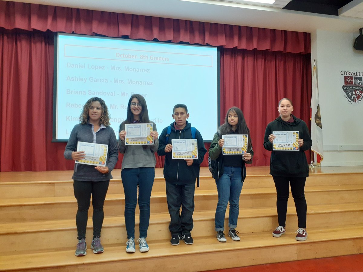 This morning we had our September &amp; October Student of the Month Awards Presentation.