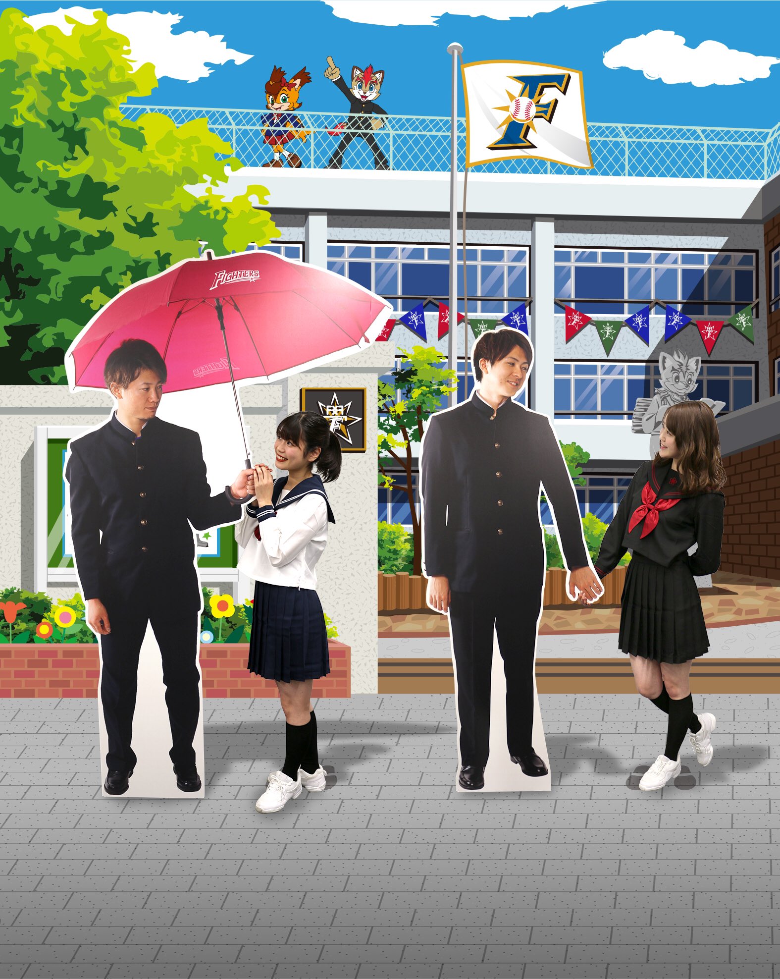 日本ハムファイターズ　フリーサイズ　ファンクラブ特典　フリースブルゾン small