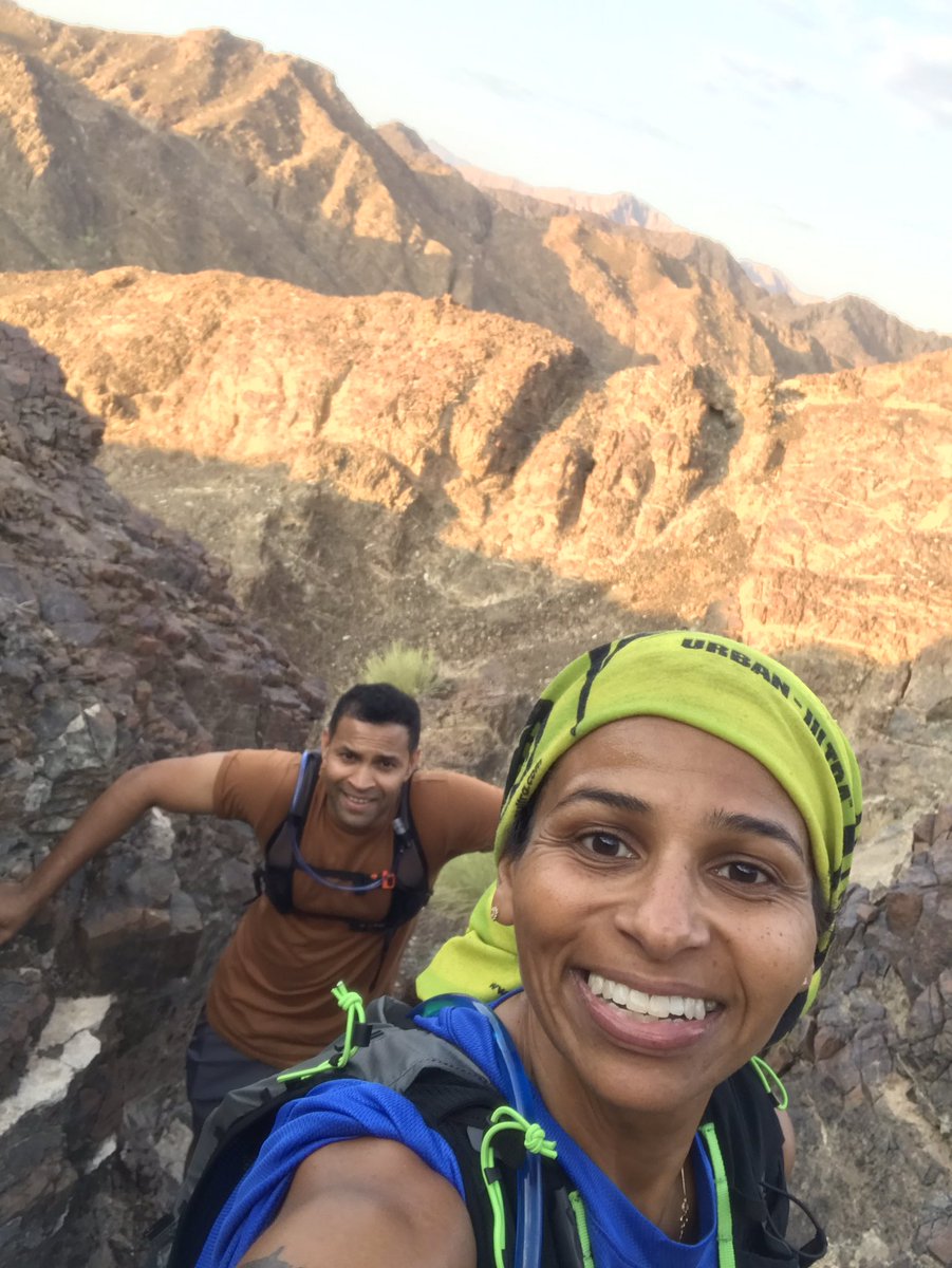 OMAIMAfagier's tweet photo. ... “Running keeps me at a physical peak and sharpens my senses. It makes me touch and see and hear as if for the first time” ~George Sheehan 
... my view now 😍 #hajarmountain
&amp; a half mara+ done &amp; dusted💪🏽

#teailrun #run #running https://t.co/L7fWQq4wl5