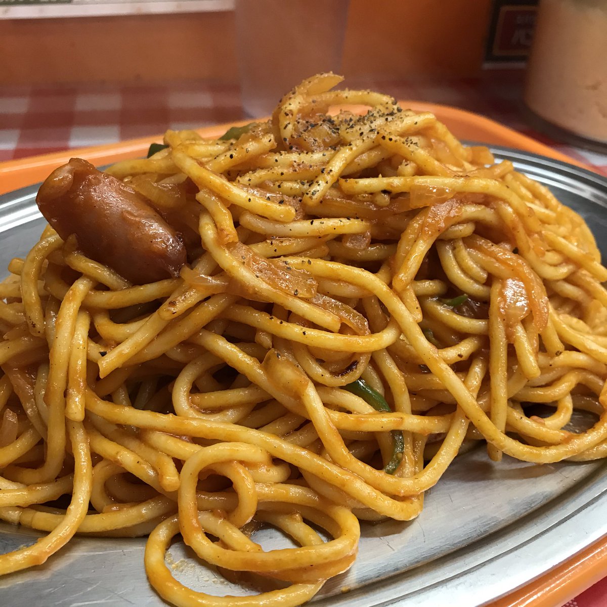 ট ইট র ぢん ナポリタンスパゲッティー大盛 500g 7円 スパゲッティーのパンチョ 秋葉原昭和通り口店 今日は結構な雨なのでやめておこうかと思ったのだけど御徒町に用事が出来たのでパンチョで早めの晩ごはん これで18店舗全てクリアしました パンチョ