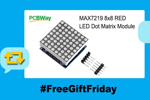 #FreeGiftFriday
#Retweet this post to win awesome gifts, like modules, electronics tools, coupons and etc. I will choose 3 lucky winners next Friday(Nov 29, 2019).
MAX7219 8x8 RED LED Dot Matrix Module is today's gift. 🧐bit.ly/2XAMhTI