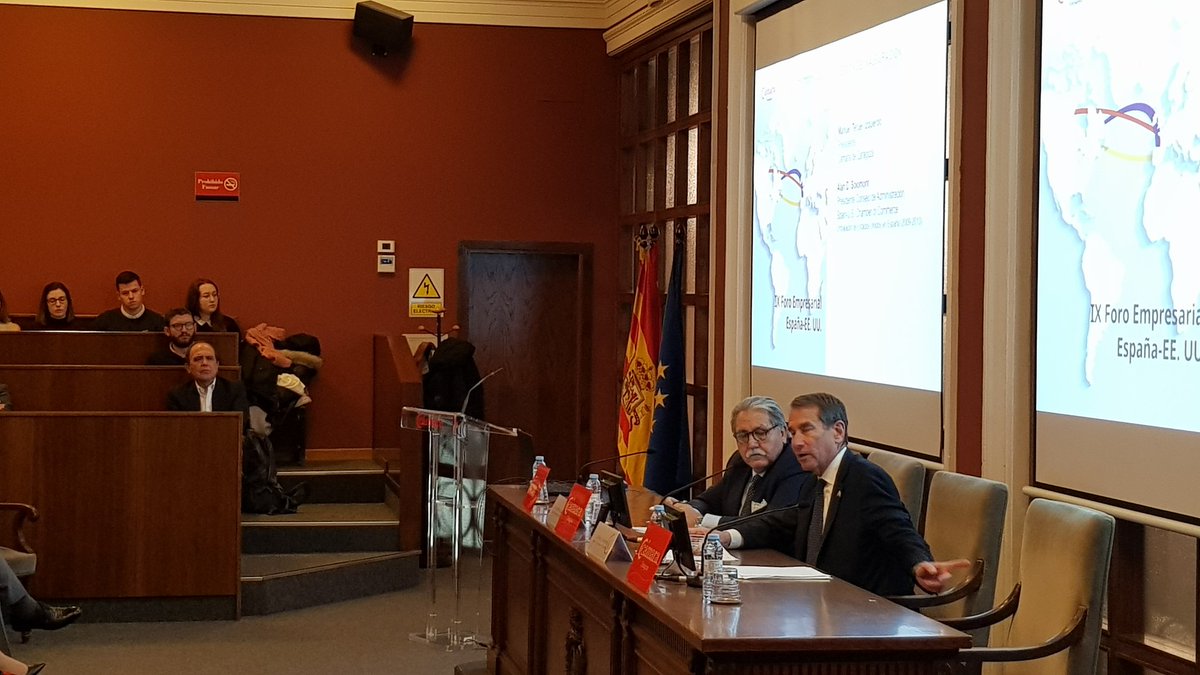 Comienza el IX Foro Empresarial España-EEUU que organizamos con la <a href="/spainuschamber/">Spain-U.S. Chamber of Commerce</a>. Manuel Teruel, pte de <a href="/camarazaragoza/">Cámara Zaragoza</a>, destaca que #aragon exporta a este país productos por valor de 300 millones de euros e importa por 130.  #SpainUSForum