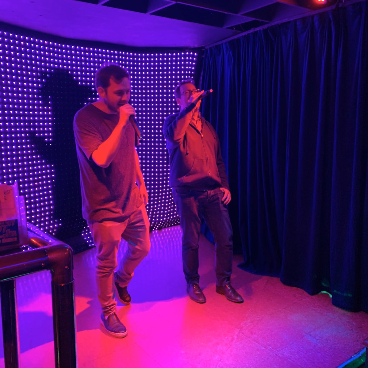 #DF19 wouldn’t be complete without karaoke! Thanks to @7SummitsInc <a href="/salesforce/">Salesforce</a> @CoveoGreg <a href="/martinlaporte/">Martin Laporte</a>