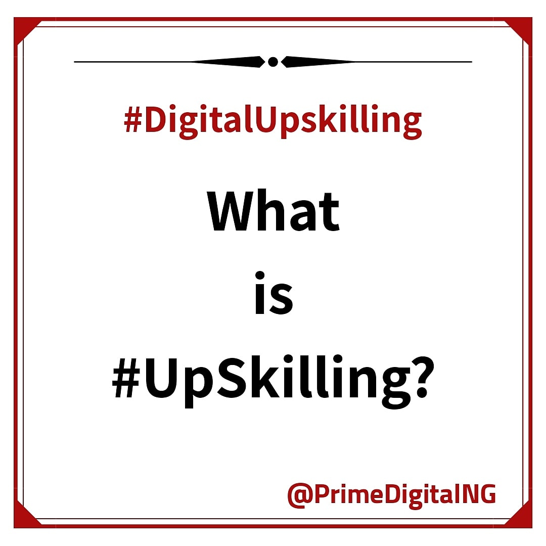 PrimeDigitalNG's tweet photo. #UpskillingWithAnyigod
What is Upskilling?
#Upskilling is the process of #teaching your existing #employees new skills, but what we’re talking about is more than one time learning...it's got be a continuous learning!
#PrimeDigitalNG #DigitalUpskilling #DigitalSkillUp #SkillUp https://t.co/L9l5S35Fgp