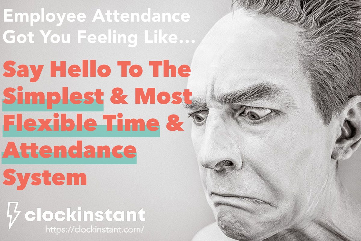 Employee Time & Attendance Made SIMPLE, by  ClockInstant ;)

#HumanResources #businessgrowth #recruitment #smallbusiness #SmallBusiness #startups #workplace #HR #staffing #Manager #timemanagement #employeeattendance #HRInfluencers #humanresourcemanagement