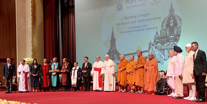 Francisco, con los líderes religiosos de Tailandia