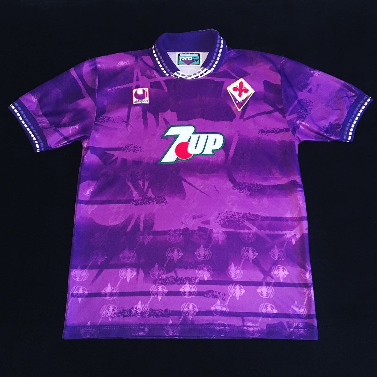 Uhlsport Maglia Calcio Vintage Uhlsport Fiorentina home 7up 1993/94 rara # 9 Batistuta 