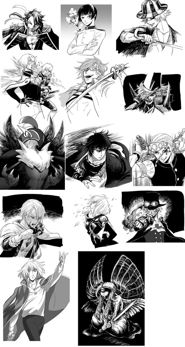 枠に入ってない画像とロザンナの推しを二つ追加したやつ。サルーイン描いて力尽きたのでこれでおわる。 