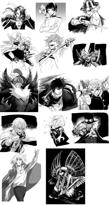 枠に入ってない画像とロザンナの推しを二つ追加したやつ。サルーイン描いて力尽きたのでこれでおわる。 