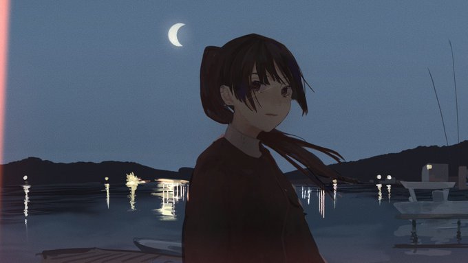 「三日月 夜空」のTwitter画像/イラスト(古い順)