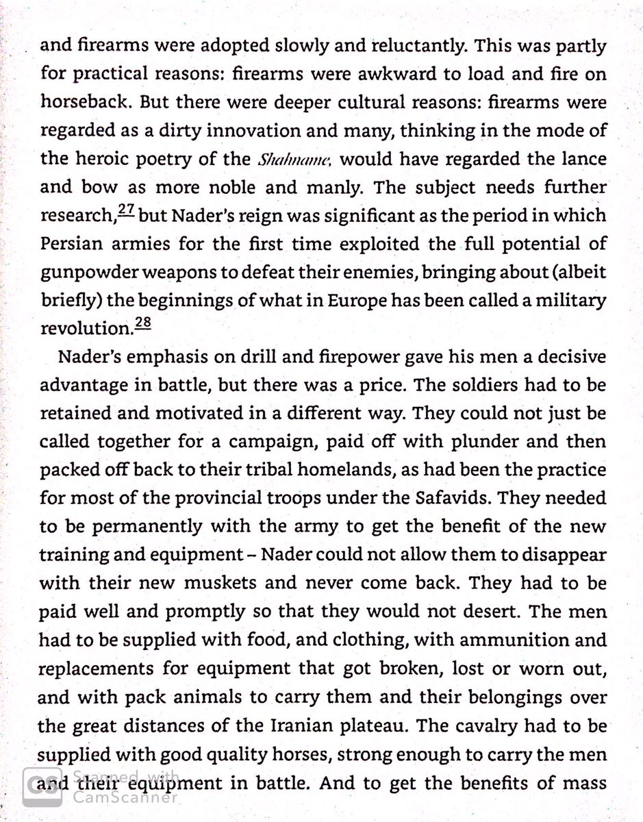 Nader’s innovations in warfare allowed to win great victories. However, the enormous expense of equipping, financing, training, & supplying his armies required government reform & economic development.