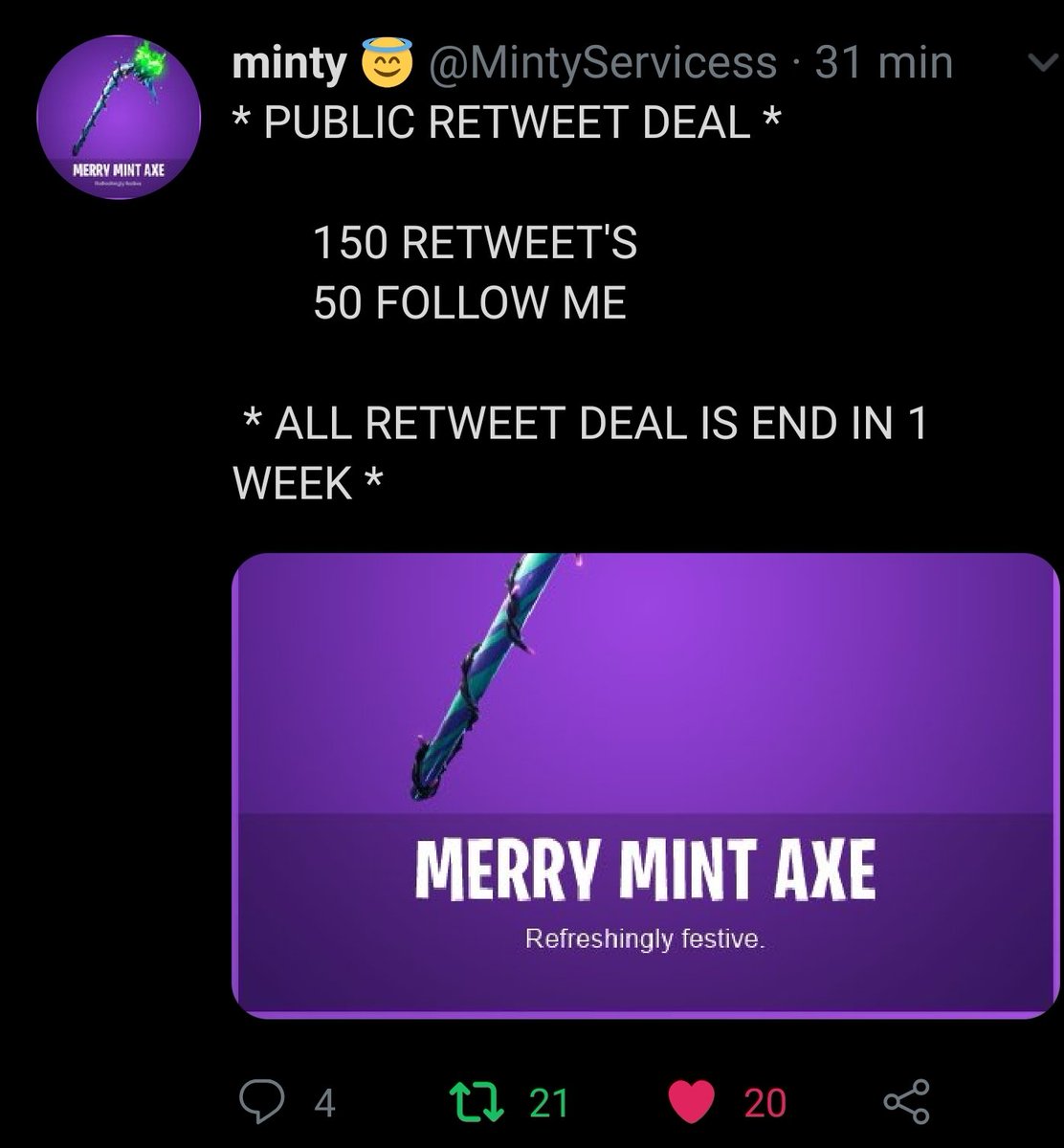 KodaExclusives's tweet photo. 🎁⚠️ RT deal ⚠️🎁
Help me out to win that Minty! If i win that, i'll be giving it away for you guys!
《《RULES TO HELP》》
☆ RT This Tweet
☆ Follow @MintyServicess 
☆ And if you could help shoutout this!

Ps: I only have 1 Week time https://t.co/KRuWsnGkoF