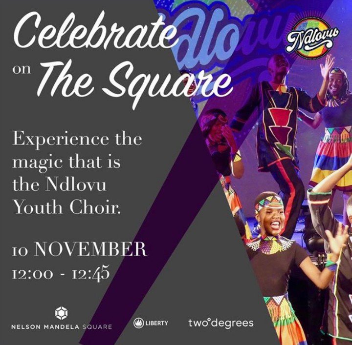 Catch renowned <a href="/ChoirAfrica/">Ndlovu Youth Choir</a> from 12-12:45pm today <a href="/NelsonMandelaSq/">NelsonMandelaSquare</a>. Then join us for our famous High Tea from 1-4pm <a href="/piccolomondosa/">Piccolo Mondo</a> #NdlovuYouthChoir #LegacyHotels