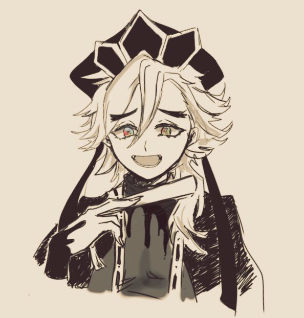 🚮ミさんがTwitterに投稿した童磨(鬼滅の刃)のイラスト。